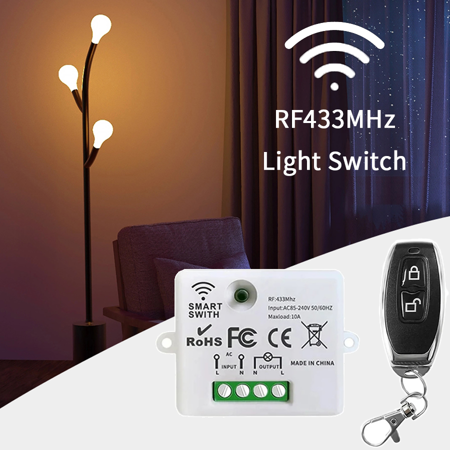 Smart Home Lighting Control - RF 433MHz รีโมทคอนโทรลไร้สายสวิตช์สมาร์ทโฮม 110V 220V 10A