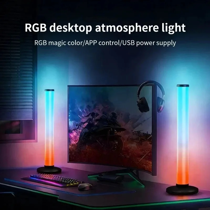 Smart Home Lighting Control - แถบไฟ LED RGB ใช้พลังงานผ่าน USB, ไฟตกแต่งสำหรับสมาร์ททีวีพร้อมรีโมทคอนโทรลผ่านแอปพลิเคชันบลูทูธ,