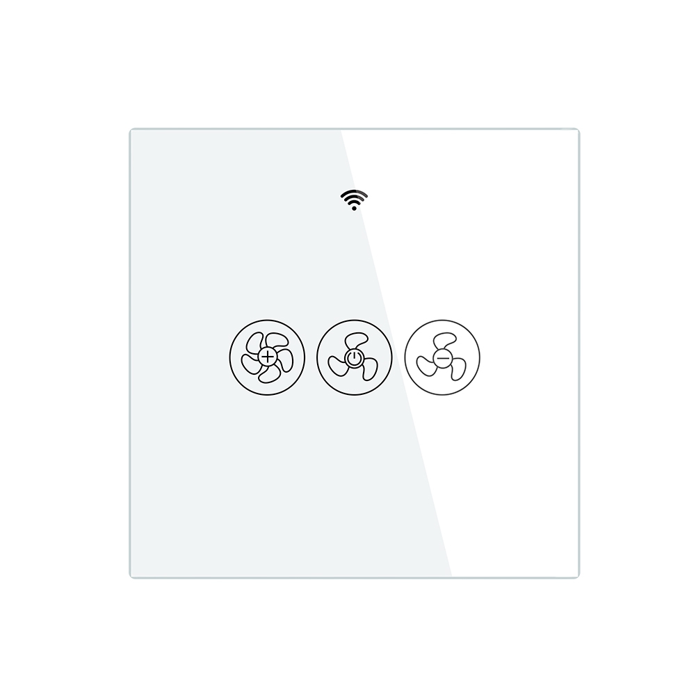 Smart Home Lighting Control - สวิตช์ติดผนังสำหรับพัดลมเพดานพร้อมไฟ ควบคุมผ่านแอป Smart Life/Tuya รีโมทควบคุมความเร็วได้หลากหลาย รองรับ