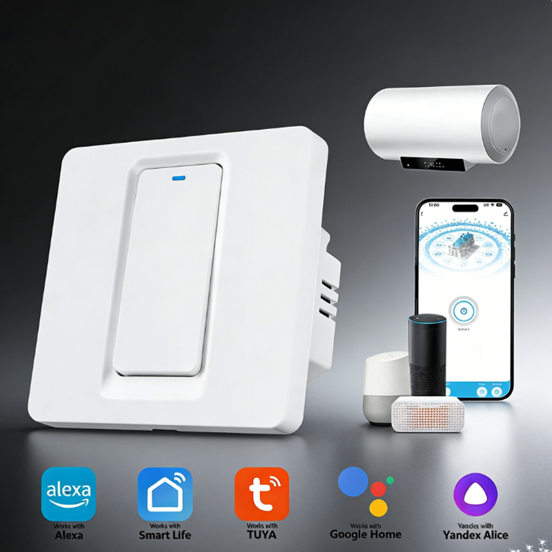 Smart Home Certification - สวิตช์เครื่องทำน้ำอุ่นอัจฉริยะ/ระบบควบคุมแบบสัมผัสผ่าน WiFi และบลูทูธ ใช้งานร่วมกับ Alexa/Google Home/แอป