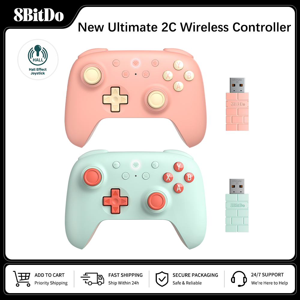 Smart Home Raspberry Pi - 8bitdo-สุดยอดตัวควบคุมเกมไร้สาย2C ใหม่สำหรับพีซี, Windows 10, 11, ดาดฟ้าไอน้ำ,