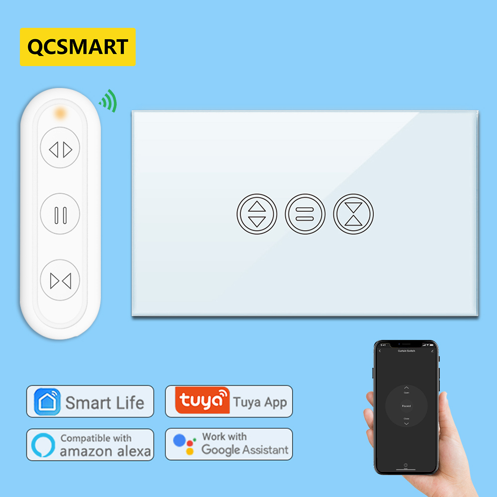 Universal Remote Smart Home - Tuya Smart Life ผ้าม่านสวิทช์รีโมทคอนโทรลลูกกลิ้งชัตเตอร์ RF +