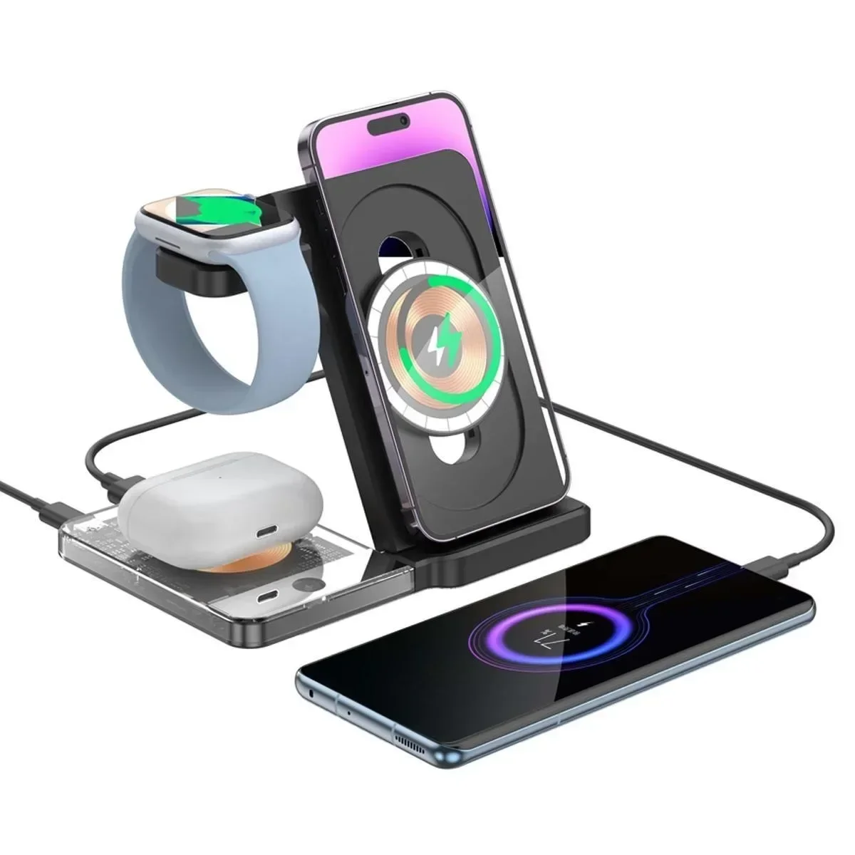 Smart Home Certification - แท่นชาร์จไร้สาย 15W ที่รองรับ MagSafe - สถานีชาร์จเร็วสำหรับ