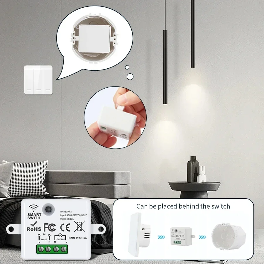 RF 433MHz รีโมทคอนโทรลไร้สายสว - Smart Home Lighting Control บทวิจารณ์และราคา