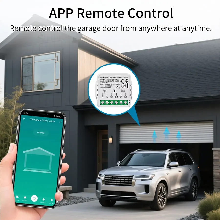 สวิตช์เปิดประตูโรงรถ Tuya ZigB - Smart Garage Door Opener บทวิจารณ์และราคา