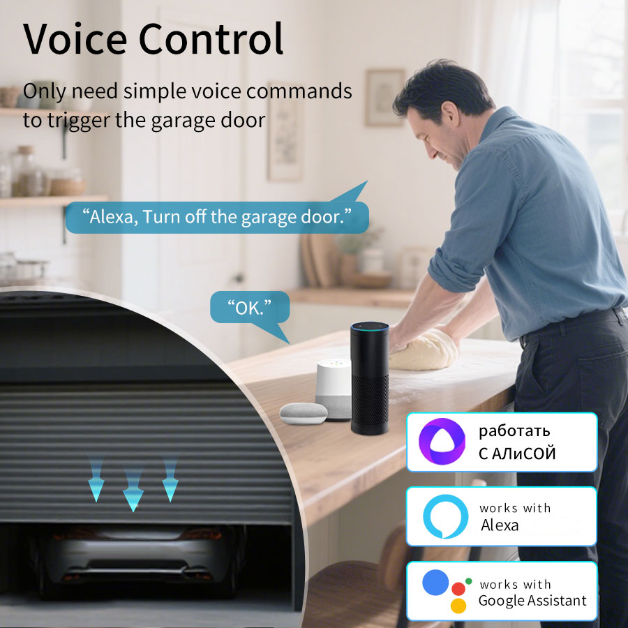 สวิตช์เปิดประตูโรงรถ Tuya ZigB - Smart Garage Door Opener บทวิจารณ์และราคา